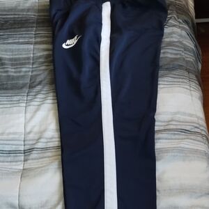 Nike Men's XL Blue Joggers with White Stripe